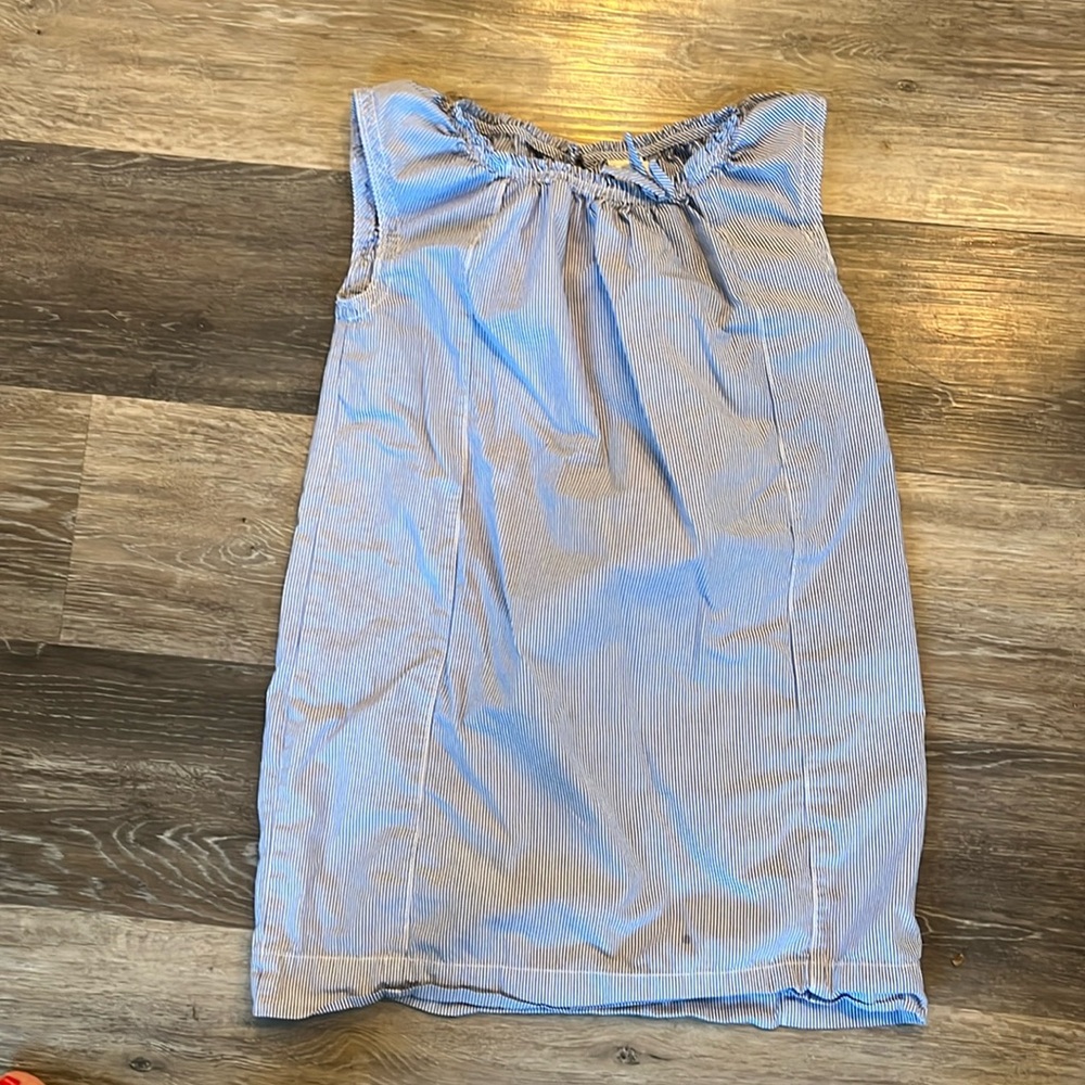 Blue and White Striped Dress